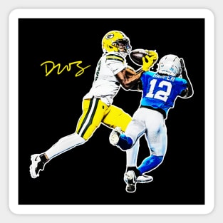 Dontayvion Wicks Catch Green Bay Packers vs Lions Detroit Sticker